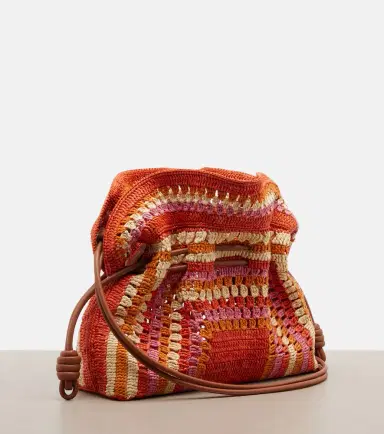 Loewe Paula's Ibiza Flamenco Medium raffia clutch | Thumbnail 3