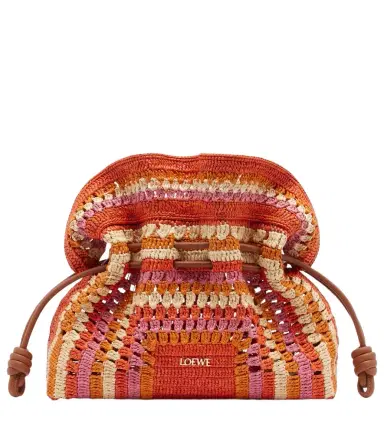 Loewe Paula's Ibiza Flamenco Medium raffia clutch | Thumbnail 1