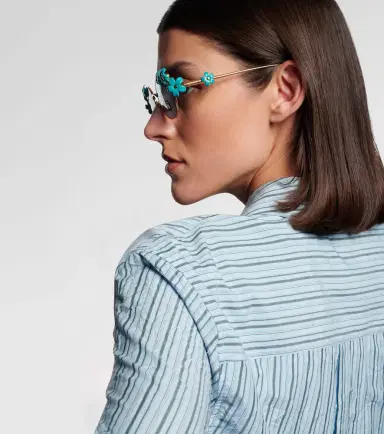 Loewe Signature Floral oval sunglasses | Thumbnail 3