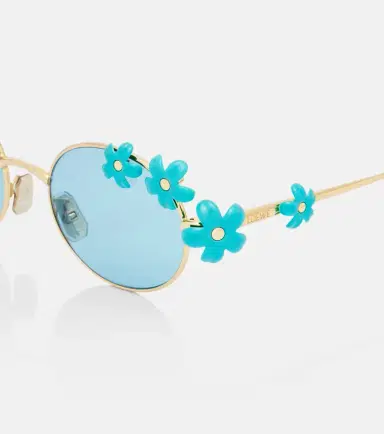 Loewe Signature Floral oval sunglasses | Thumbnail 4