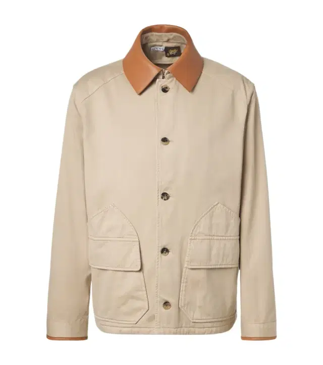 Loewe Paula's Ibiza leather-trimmed cotton jacket