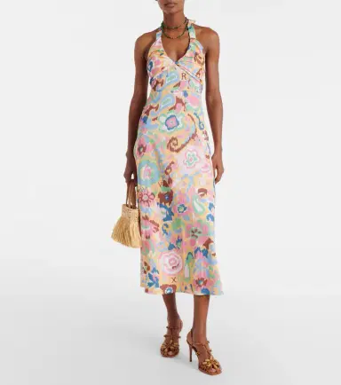 Rixo Ilyana printed cotton jersey midi dress | Thumbnail 4