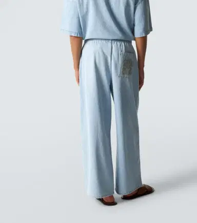 Loewe Paula's Ibiza Anagram denim cropped wide-leg pants | Thumbnail 5 Loewe Paula's Ibiza Anagram denim cropped wide-leg pants | Thumbnail 5