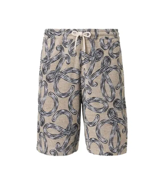Loewe Paula's Ibiza cotton-blend terry Bermuda shorts