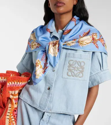 Loewe Printed silk twill scarf | Thumbnail 5