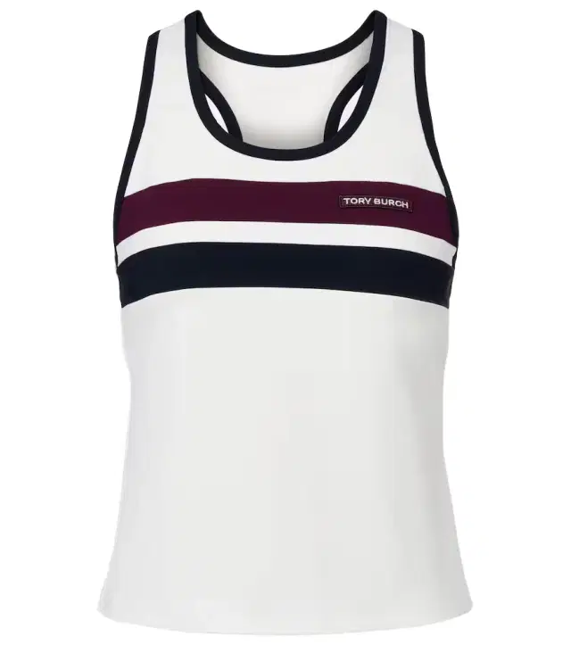 Striped jersey tank top