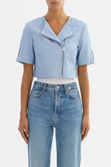 LAMARQUE Kirsi Crop Jacket - Cool | Thumbnail 3 LAMARQUE Kirsi Crop Jacket - Cool | Thumbnail 3