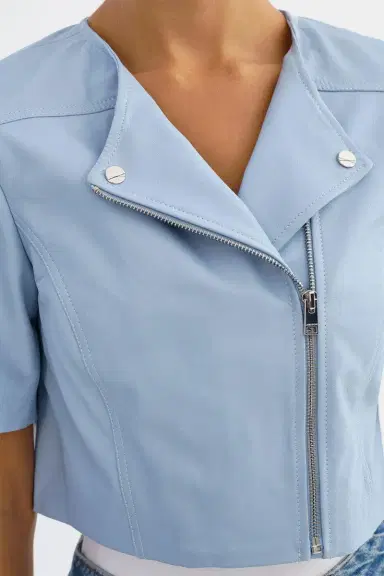 LAMARQUE Kirsi Crop Jacket - Cool | Thumbnail 4 LAMARQUE Kirsi Crop Jacket - Cool | Thumbnail 4