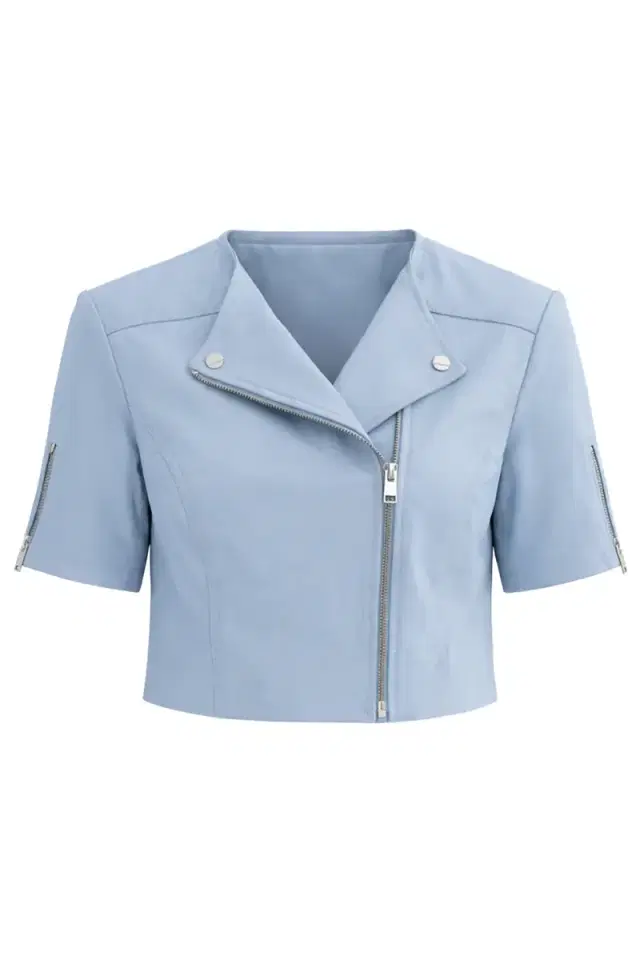 LAMARQUE Kirsi Crop Jacket - Cool Blue