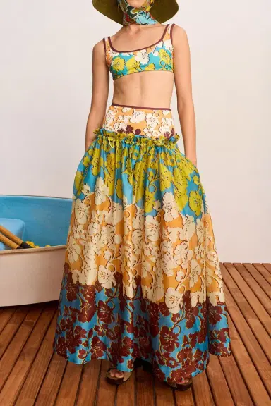ALÉMAIS Splice Midi Skirt | Thumbnail 4