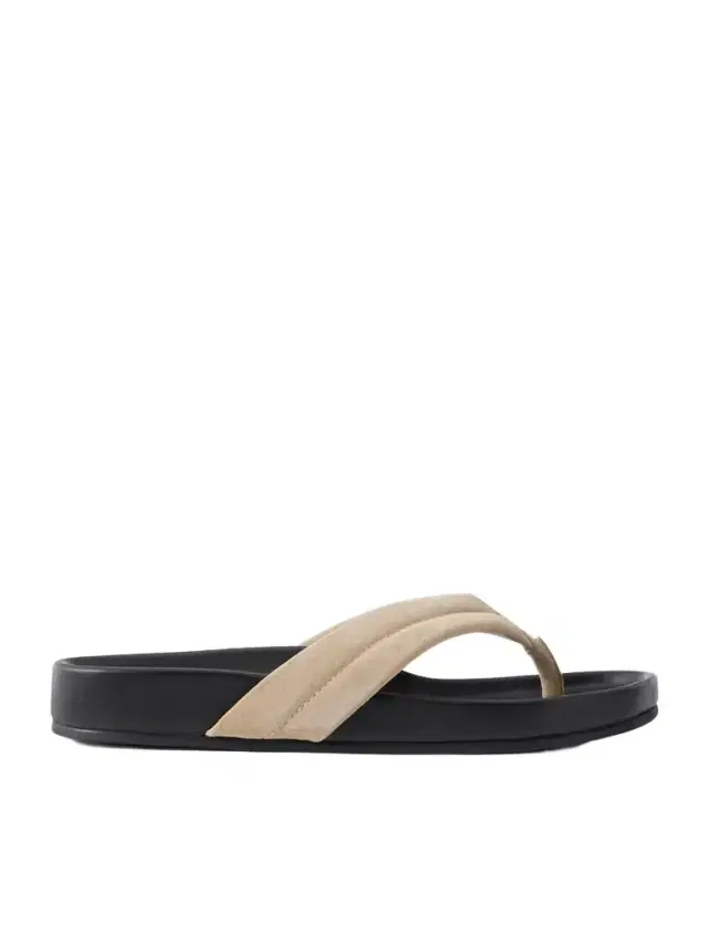 St. Agni Suede Platform Thong Sandals