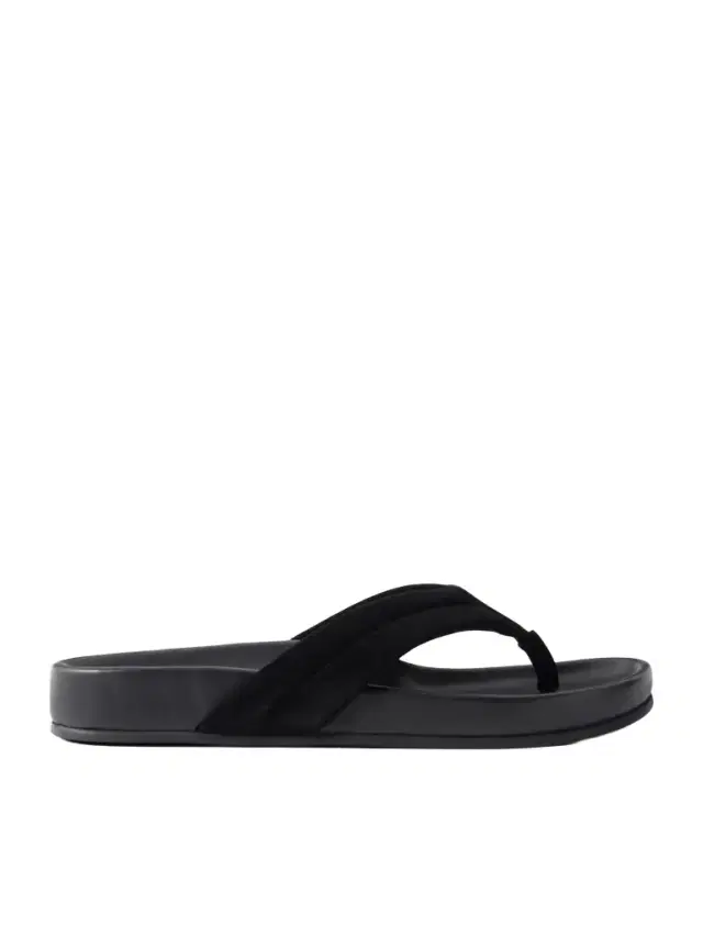 St. Agni Suede Platform Thong Sandals