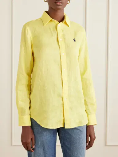 Polo Ralph Lauren Logo-embroidered Linen Shirt | Thumbnail 3