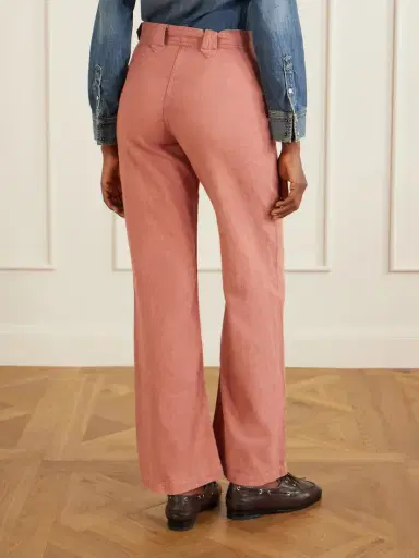 RRL Billie Cotton And Linen-blend Flared Pants | Thumbnail 4 RRL Billie Cotton And Linen-blend Flared Pants | Thumbnail 4