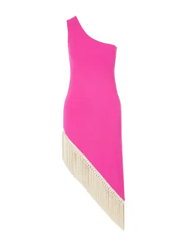 Taller Marmo Yacare One-shoulder Asymmetrical Fringed Stretch-jersey Midi Dress | Thumbnail 1 Taller Marmo Yacare One-shoulder Asymmetrical Fringed Stretch-jersey Midi Dress | Thumbnail 1