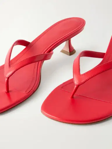 Amina Muaddi Juliette 45 Leather Sandals | Thumbnail 5