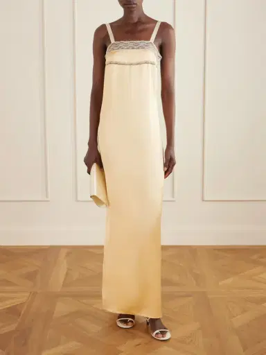 COLLEEN ALLEN Lace-trimmed Silk-satin Gown | Thumbnail 2