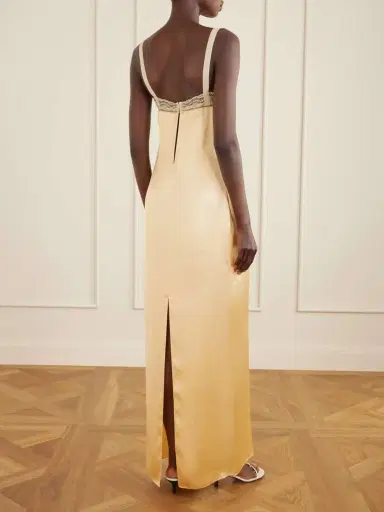 COLLEEN ALLEN Lace-trimmed Silk-satin Gown | Thumbnail 3