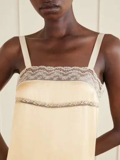 COLLEEN ALLEN Lace-trimmed Silk-satin Gown | Thumbnail 4