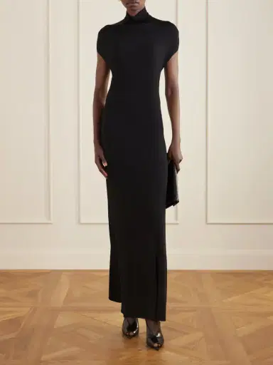 COLLEEN ALLEN Open-back Jersey Turtleneck Gown | Thumbnail 2 COLLEEN ALLEN Open-back Jersey Turtleneck Gown | Thumbnail 2