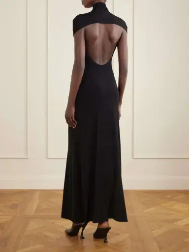 COLLEEN ALLEN Open-back Jersey Turtleneck Gown | Thumbnail 3 COLLEEN ALLEN Open-back Jersey Turtleneck Gown | Thumbnail 3