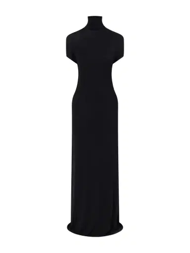 COLLEEN ALLEN Open-back Jersey Turtleneck Gown | Thumbnail 1 COLLEEN ALLEN Open-back Jersey Turtleneck Gown | Thumbnail 1