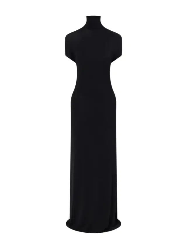 COLLEEN ALLEN Open-back Jersey Turtleneck Gown