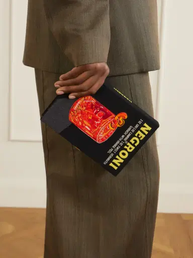 Olympia Le-Tan Negroni Appliquéd Embroidered Canvas Clutch | Thumbnail 2
