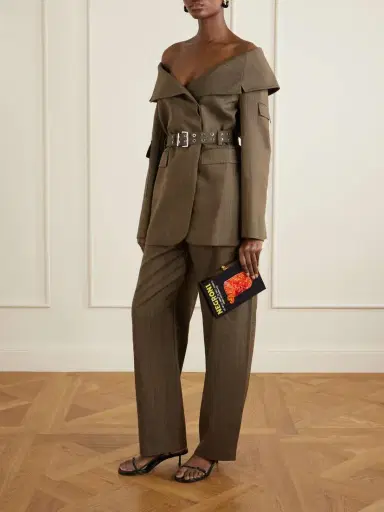 Olympia Le-Tan Negroni Appliquéd Embroidered Canvas Clutch | Thumbnail 3