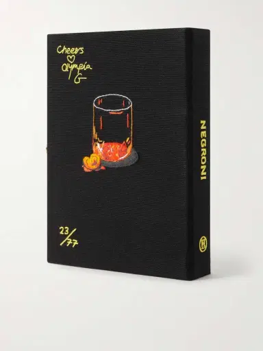 Olympia Le-Tan Negroni Appliquéd Embroidered Canvas Clutch | Thumbnail 4