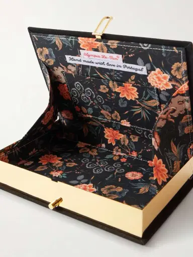 Olympia Le-Tan Negroni Appliquéd Embroidered Canvas Clutch | Thumbnail 6