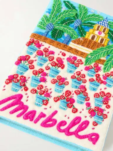 Olympia Le-Tan Marbella Appliquéd Embroidered Canvas Clutch | Thumbnail 5 Olympia Le-Tan Marbella Appliquéd Embroidered Canvas Clutch | Thumbnail 5