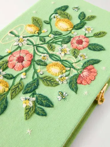 Olympia Le-Tan Botanical Chic Appliquéd Embroidered Canvas Clutch | Thumbnail 5 Olympia Le-Tan Botanical Chic Appliquéd Embroidered Canvas Clutch | Thumbnail 5