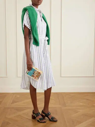 Olympia Le-Tan Dolce Far Niente Embroidered Appliquéd Canvas Clutch | Thumbnail 3 Olympia Le-Tan Dolce Far Niente Embroidered Appliquéd Canvas Clutch | Thumbnail 3