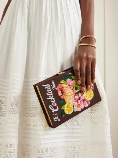 Olympia Le-Tan It's Cocktail Time Appliquéd Embroidered Clutch | Thumbnail 2 Olympia Le-Tan It's Cocktail Time Appliquéd Embroidered Clutch | Thumbnail 2