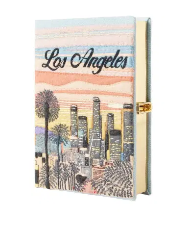 Olympia Le-Tan Los Angeles Appliquéd Embroidered Canvas Clutch | Thumbnail 1 Olympia Le-Tan Los Angeles Appliquéd Embroidered Canvas Clutch | Thumbnail 1