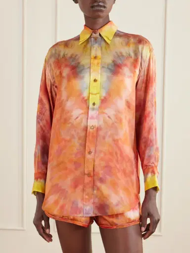 Zimmermann Alchemy Tie-dye Silk-satin Shirt | Thumbnail 3