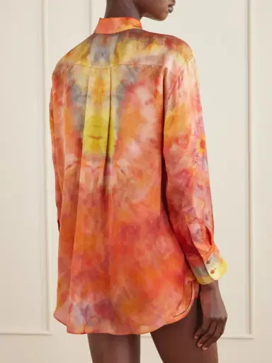 Zimmermann Alchemy Tie-dye Silk-satin Shirt | Thumbnail 4