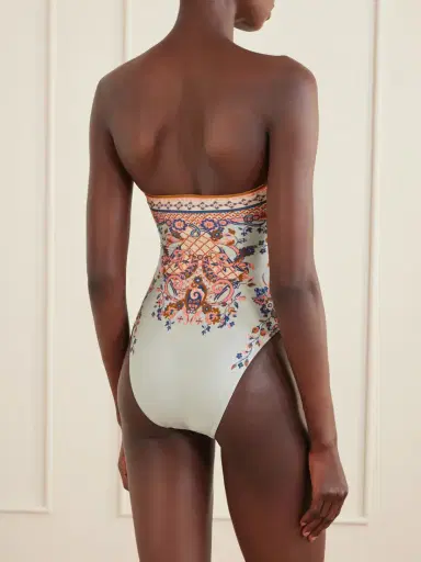 Zimmermann Aster Strapless Knot-detailed Cut-out Printed Swimsuit | Thumbnail 3 Zimmermann Aster Strapless Knot-detailed Cut-out Printed Swimsuit | Thumbnail 3