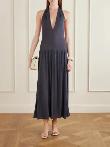 St. Agni Tencel™ Lyocell Halterneck Midi Dress | Thumbnail 2 St. Agni Tencel™ Lyocell Halterneck Midi Dress | Thumbnail 2