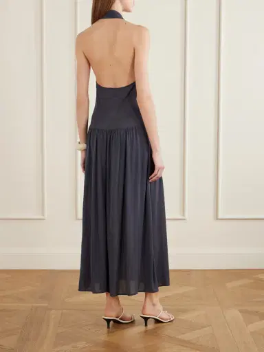St. Agni Tencel™ Lyocell Halterneck Midi Dress | Thumbnail 3 St. Agni Tencel™ Lyocell Halterneck Midi Dress | Thumbnail 3