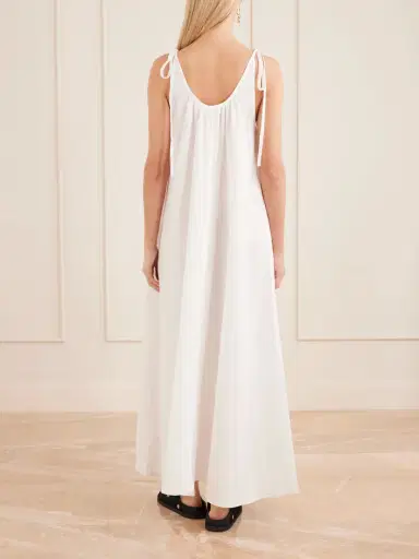 Anine Bing Flora Gathered Lyocell And Linen-blend Maxi Dress | Thumbnail 3 Anine Bing Flora Gathered Lyocell And Linen-blend Maxi Dress | Thumbnail 3