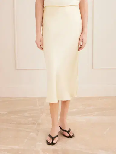 Anine Bing Bar Silk-charmeuse Midi Skirt | Thumbnail 3 Anine Bing Bar Silk-charmeuse Midi Skirt | Thumbnail 3