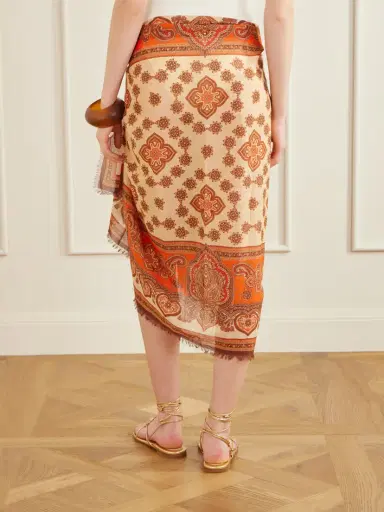 Zimmermann Frayed Printed Cotton Pareo | Thumbnail 3