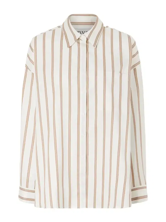 Something Borrowed Striped Cotton-poplin Shirt