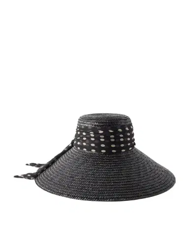 Eugenia Kim Mirabel Chiffon-trimmed Straw Sunhat | Thumbnail 1