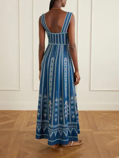 Emporio Sirenuse Nellie Embroidered Cotton And Linen-blend Maxi Dress | Thumbnail 3 Emporio Sirenuse Nellie Embroidered Cotton And Linen-blend Maxi Dress | Thumbnail 3