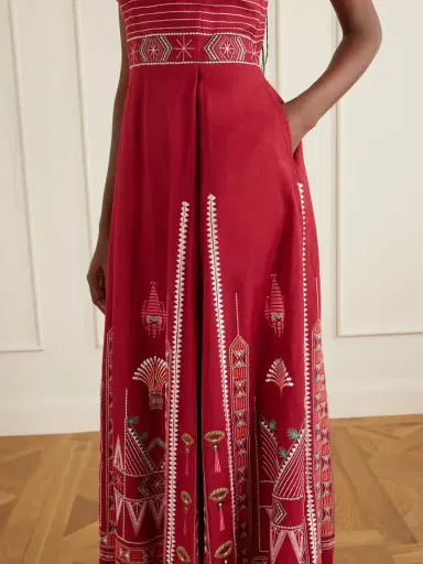 Emporio Sirenuse Elida Embroidered Linen And Cotton-blend Maxi Dress | Thumbnail 4 Emporio Sirenuse Elida Embroidered Linen And Cotton-blend Maxi Dress | Thumbnail 4
