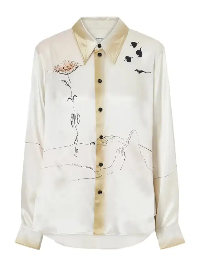 Printed Silk-satin Shirt