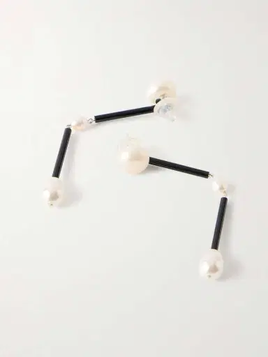 Sophie Buhai Medium Osiris Silver, Pearl And Glass Earrings | Thumbnail 3